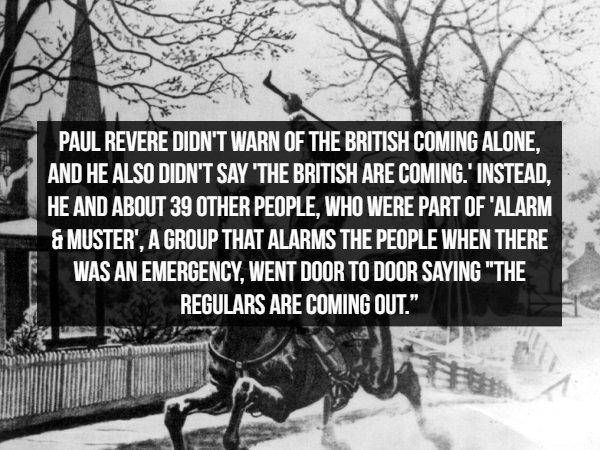 tree - Paul Revere Didn'T Warn Of The British Coming Alone. And He Also Didn'T Say 'The British Are Coming. Instead. He And About 39 Other People, Who Were Part Of 'Alarm & Muster', A Group That Alarms The People When There Was An Emergency, Went Door To 