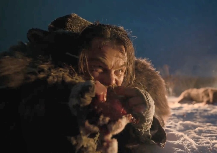 The Revenant - Leonardo DiCaprio actually ate a slab of bison liver.