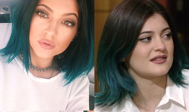 Kylie Jenner (same day on Instagram vs on TV).