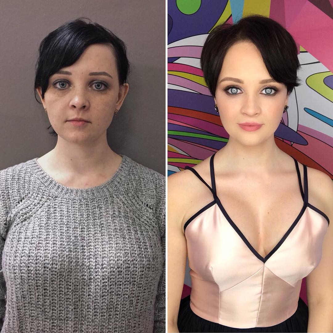 before and after womens makeup - Amaring A