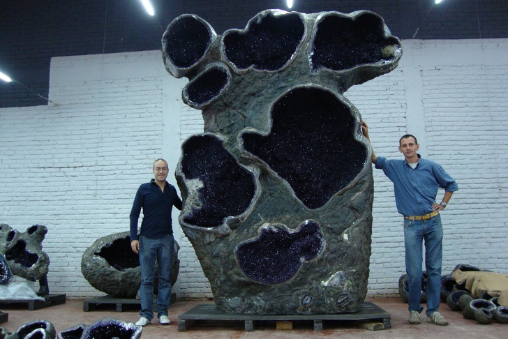 A giant amethyst geode.