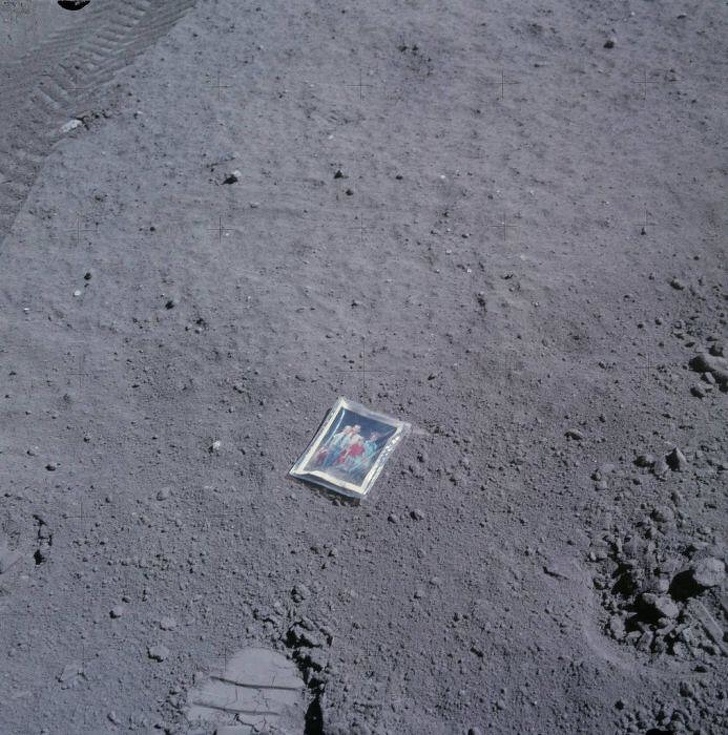 Astronaut Charles Duke left a photo of his family on the moon in 1972.