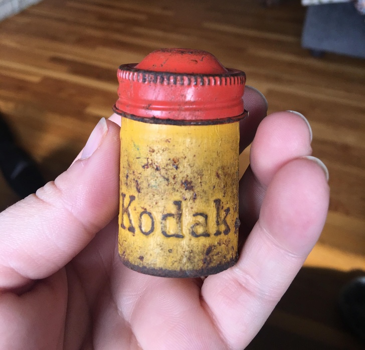 An old Kodak film container.