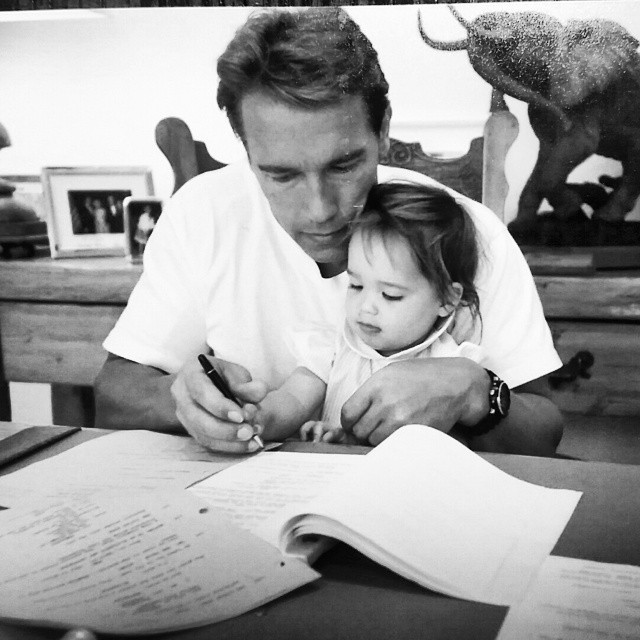 Arnold Schwarzenegger with his daughter Christina.