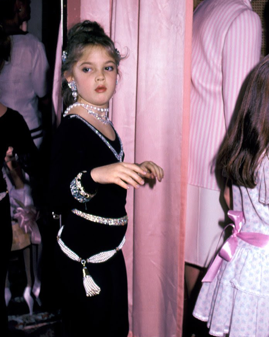 Drew Barrymore at a fashion show in 1983.