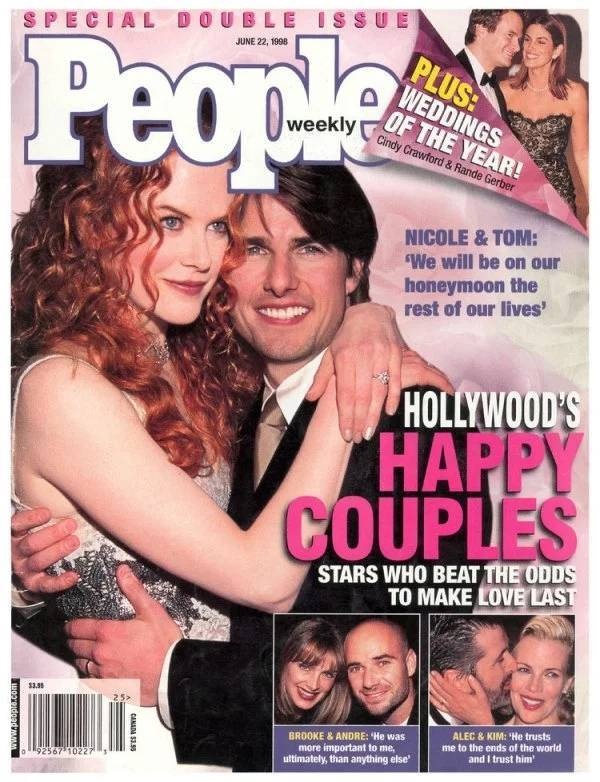 people magazine - Special Double Issue Plus Peoplama Weddings Of The Year! weekly ekly Cindy Crawford & Rande Gerber Nicole & Tom We will be on our honeymoon the rest of our lives Hollywood'S Couples Stars Who Beat The Odds To Make Love Last Po 192567 102
