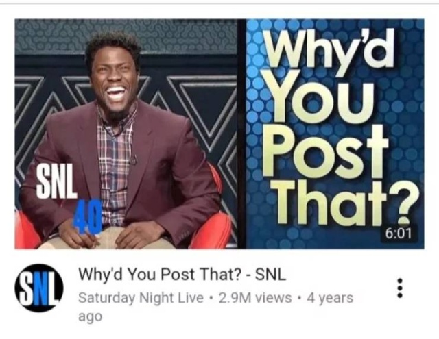 news - Why'd You Post That? Why'd You Post That? Snl Saturday Night Live . 2.9M views 4 years ago