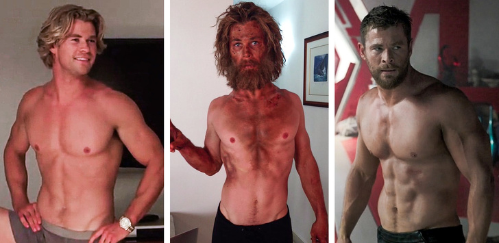 Chris Hemsworth lost 33 lbs for Heart of the Sea, then got his muscle back for Thor: Ragnarok.