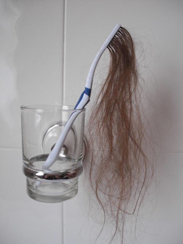 hairy toothbrush