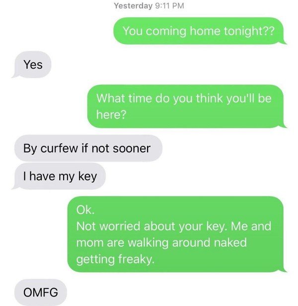 25 WTF texts from family members.