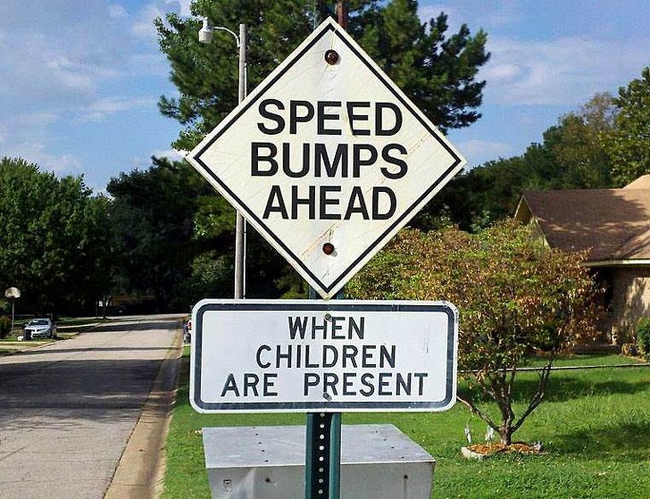 belmont - Speed Bumps Ahead When Children Are Present