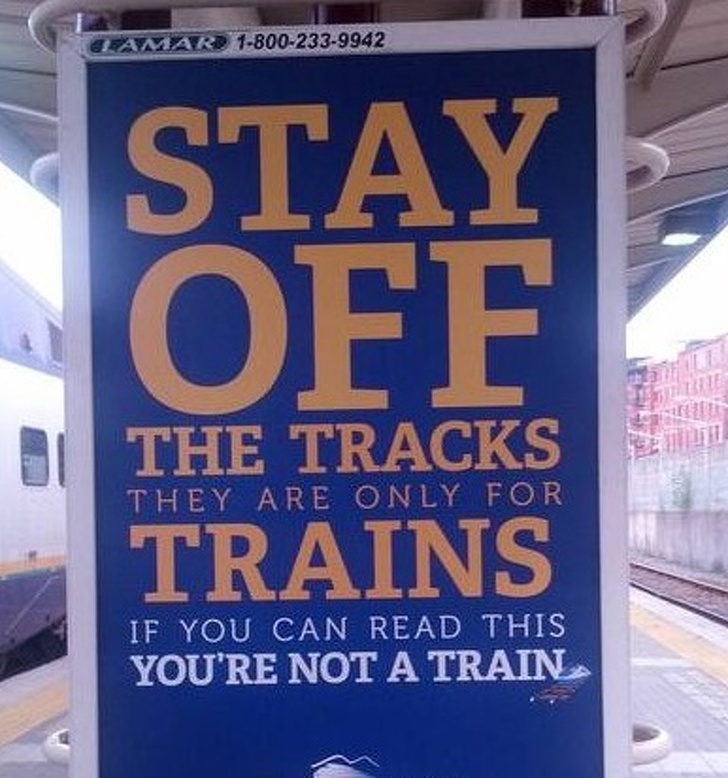 banner - Camar 18002339942 Stay Off They Are Only For The Tracks Trains If You Can Read This You'Re Not A Train