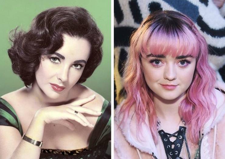 Elizabeth Taylor and Maisie Williams, age 21