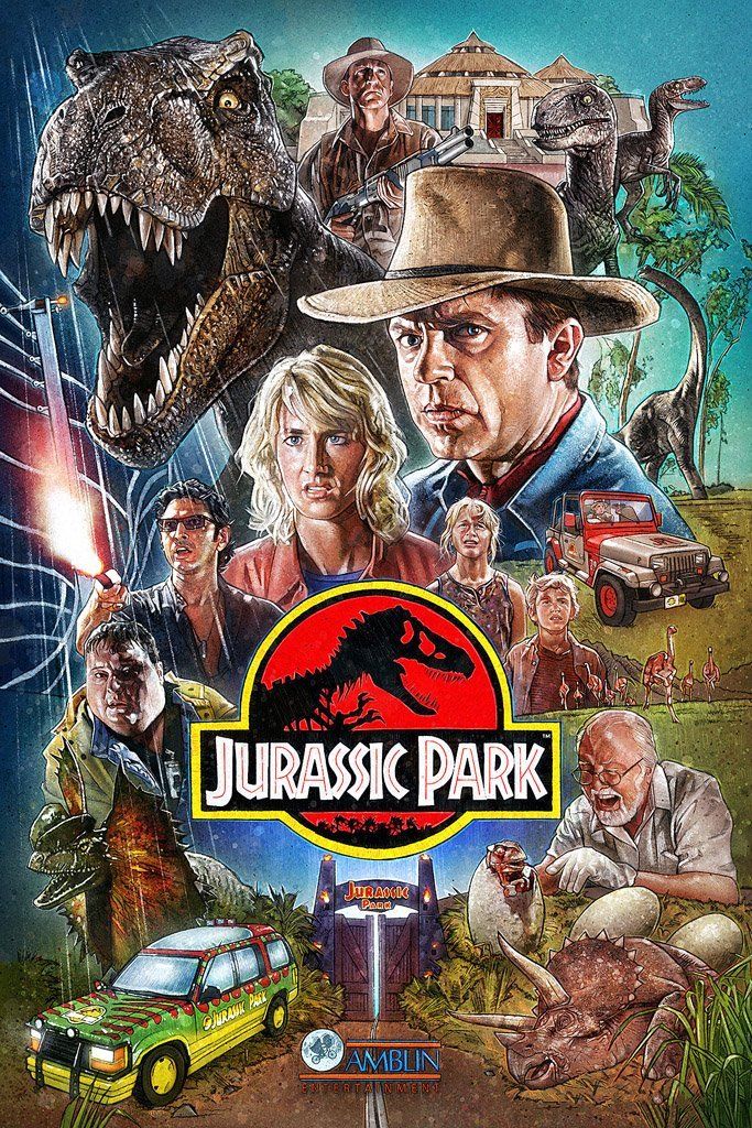 jurassic park movie posters - Jurassic Park Juraskc Que WW2 Amblin Puertainment