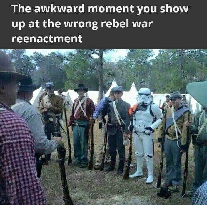 funny civil war reenactment - The awkward moment you show up at the wrong rebel war reenactment