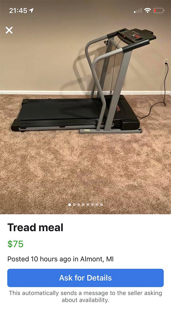 floor - 1 Tread meal $75 Posted 10 hours ago in Almont, Mi Ask for Details This automatically sends a message to the seller asking about availability.