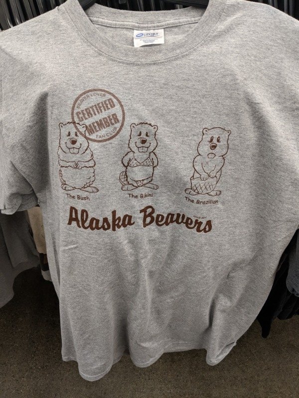 thrift store t shirt - . Gertified he Bush The Bikini the Brazilian Alaska Beavers