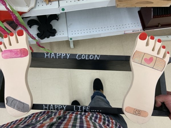 thrift store fashion accessory - Happy Colon Happy Life.....