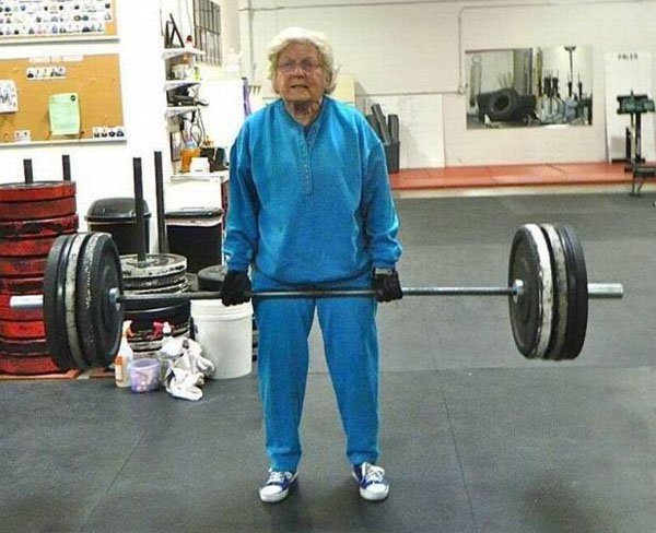 weight lifting granny