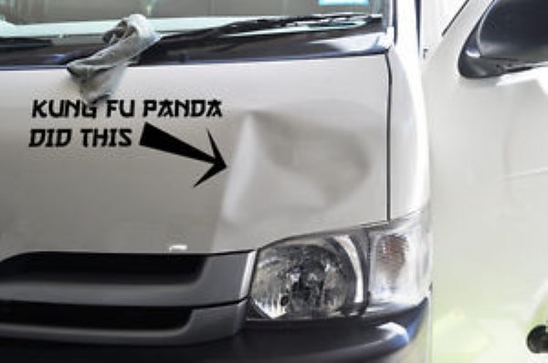 funny dent sticker - Bnd This Para Kung Fu Panda Did This