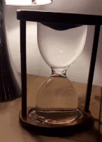 Hourglass that goes up instead of down.