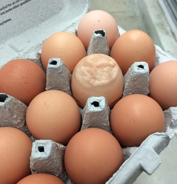 Uncommon egg shape.