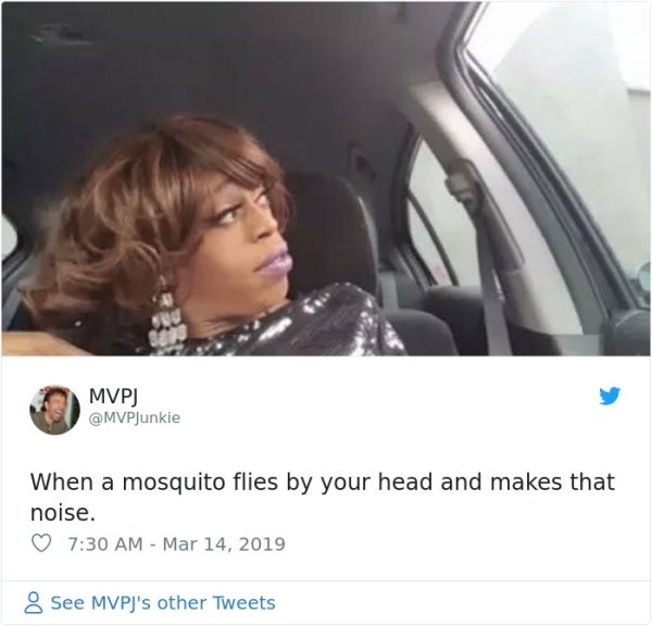 jasmine masters car - Mvpj When a mosquito flies by your head and makes that noise. 8 See Mvpj's other Tweets
