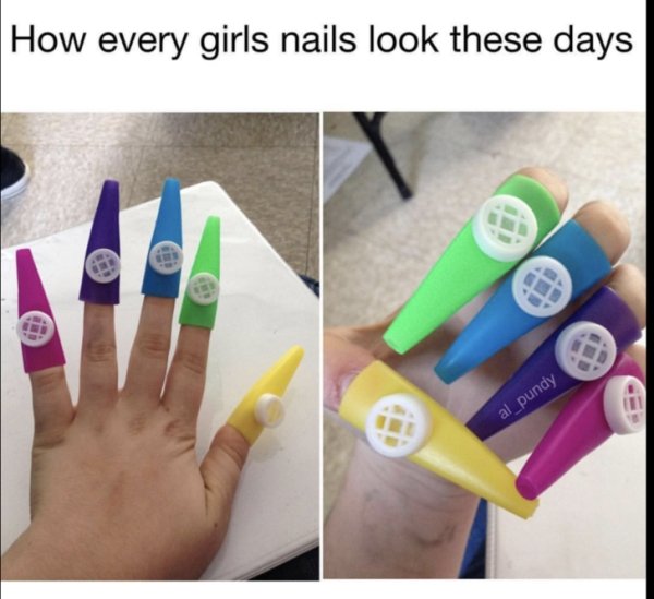 every girls nails look these days - How every girls nails look these days B al_pundy