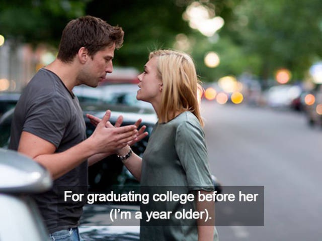 toxic relationship - For graduating college before her I'm a year older.