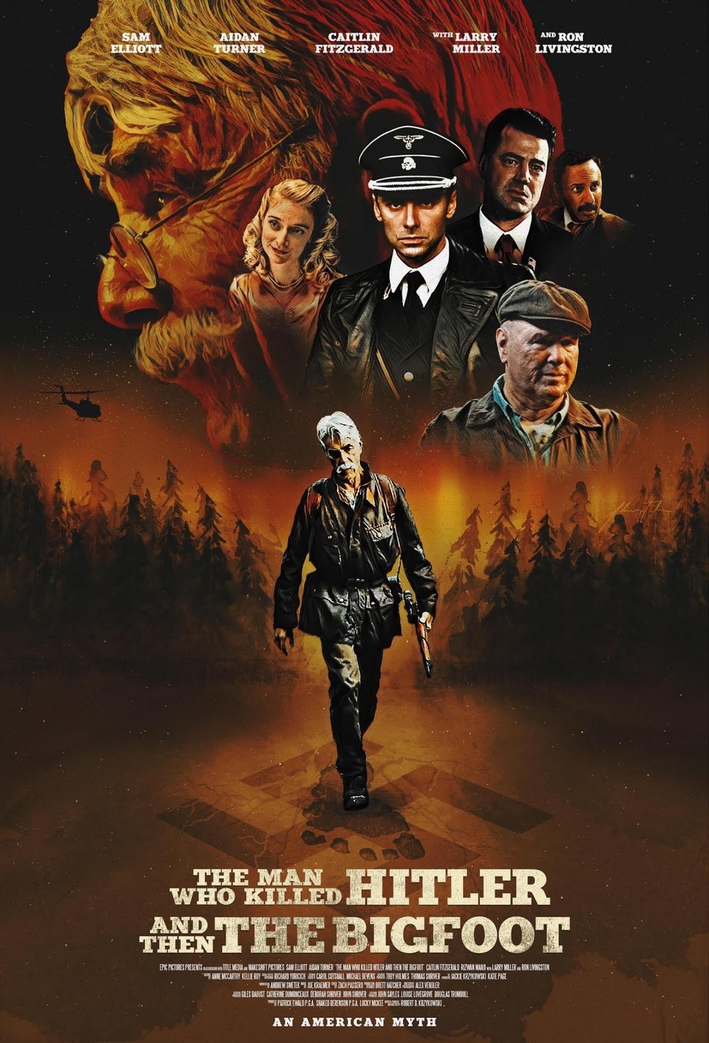 man who killed hitler and then bigfoot - Sam Elliott Aidan Turner Caitlin Fitzgerald With Larry Miller And Ron Livingston Whermaled Hitler Andthe Bigfoot Epe Pictures Prof I Le Mediawawestproses San Luit Aantire The Makiwa Killed Atler And Then The Begint