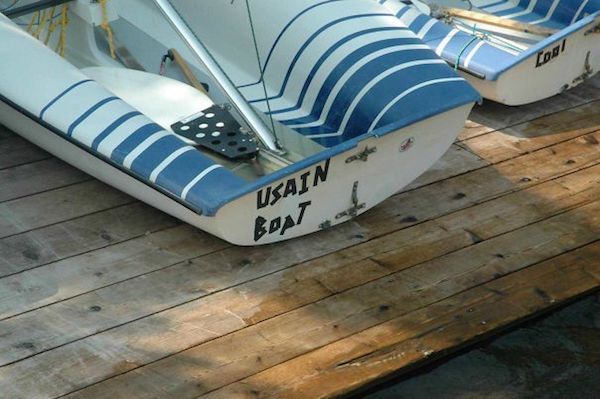 name of boat funny - Usain Bost