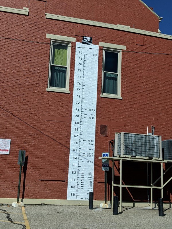 A building that has measurements of record floods.