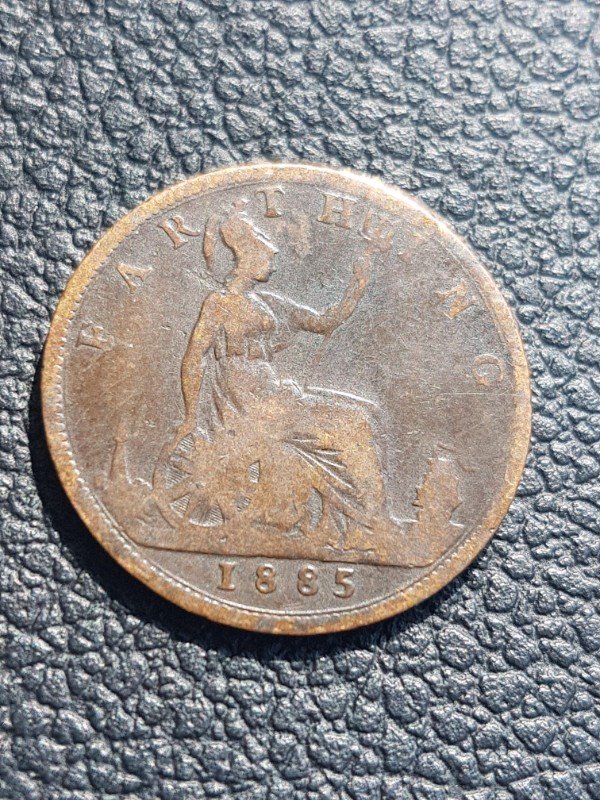 A farthing from 1885.