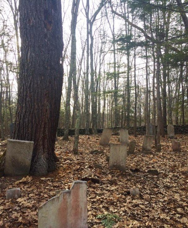 An old graveyard found behind a house.