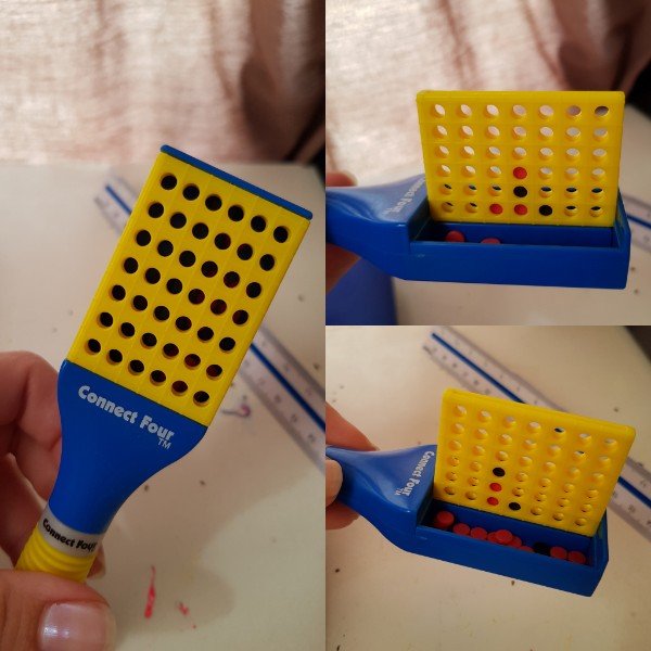 A pen with connect 4 game.