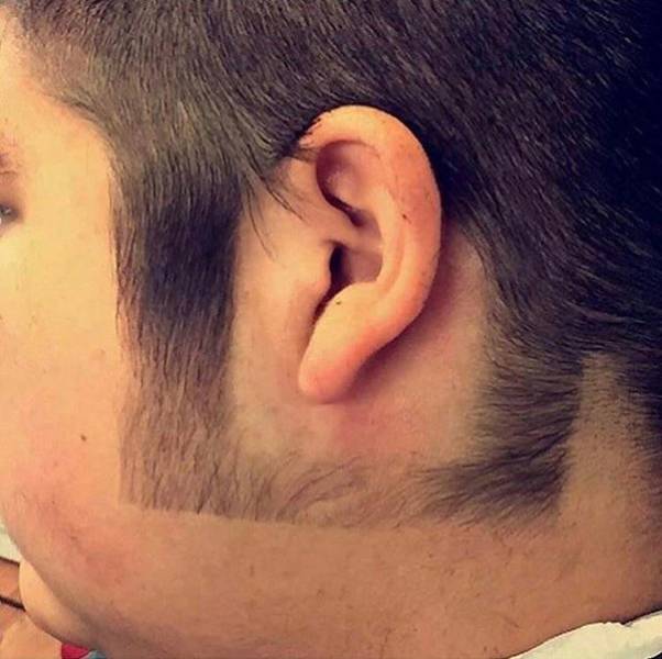 square sideburn