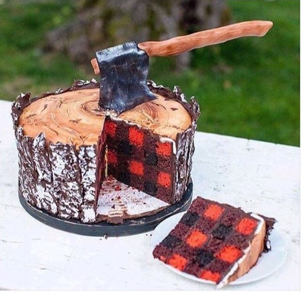 wood cutter cake
