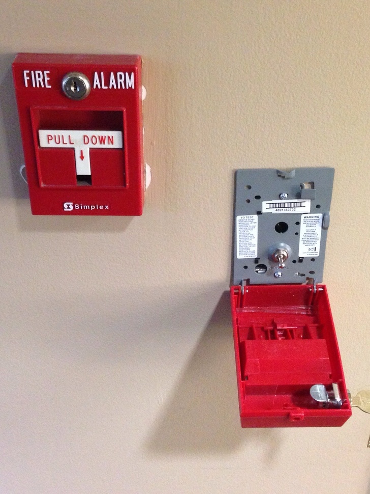 inside look inside of a fire alarm - Fire Alarm Pull Down Simplex