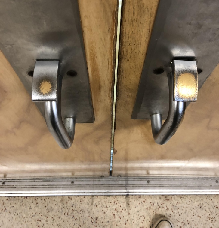 Right handed and left handed people using these doors.