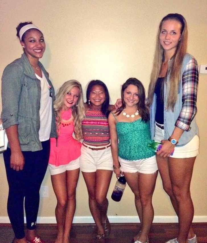 Women’s basketball players and their cheerleaders