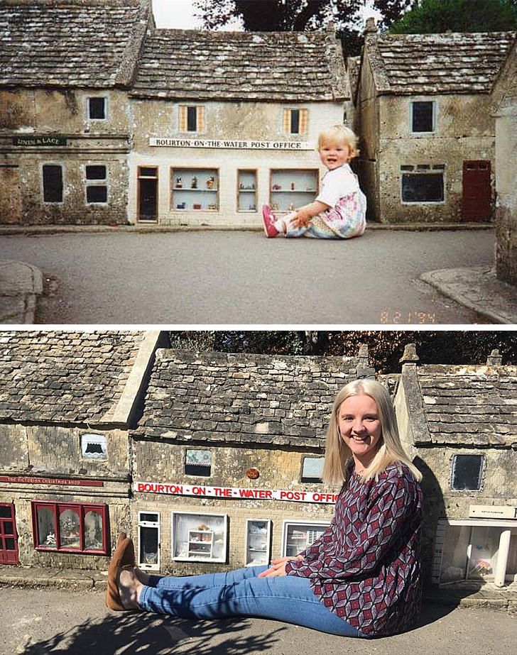 Same model village 25 years apart