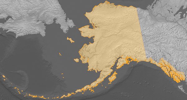 Alaska’s coastline extends over 6,600 miles.