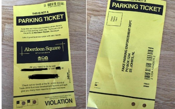 Ads disguised as parking tickets.