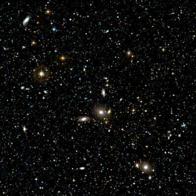 Dark matter so dense is pulling many galaxies towards it.