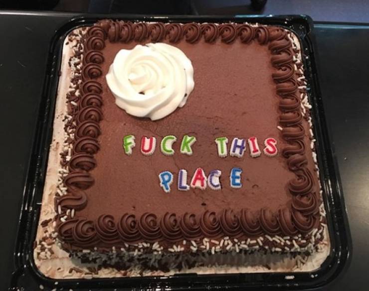 funny leaving work cakes