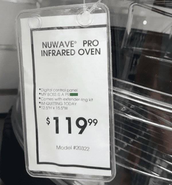 most outrageous resignation letters ever - Nuwave Pro Infrared Oven Digital control panel My Boss Is Apr Comes with extender ring it M Quitting Today 1251x15.5 W $11999 Model
