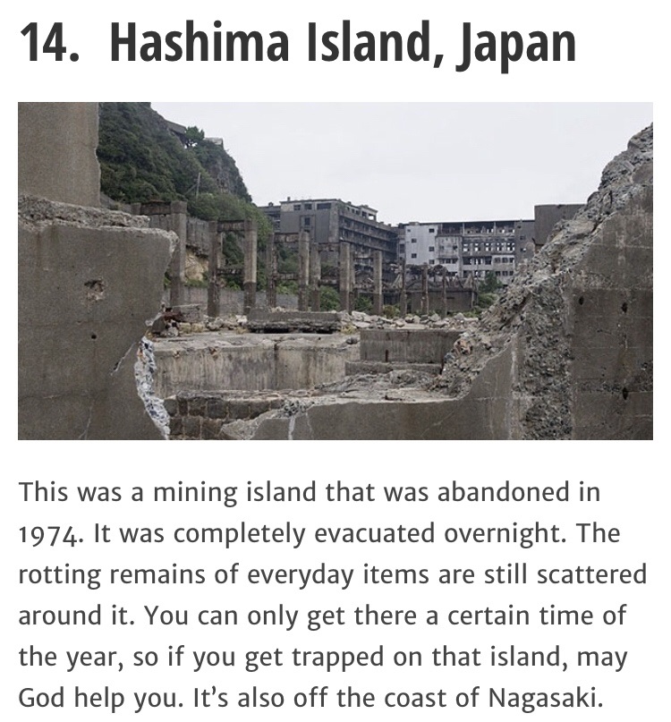 25 of some of the most creepiest places on Earth.