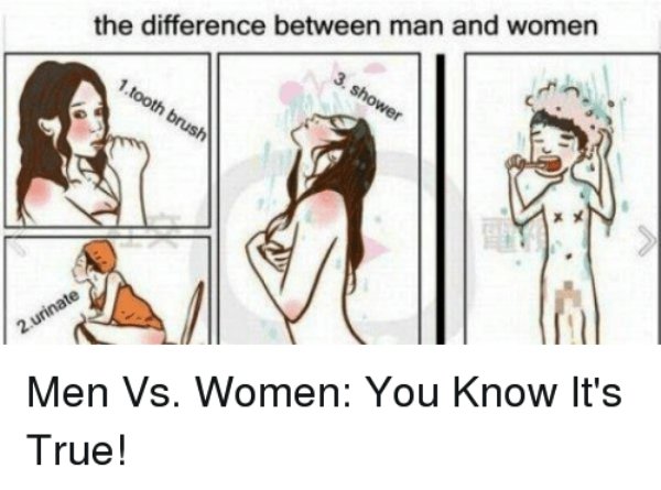 36 funny differences between men and women.