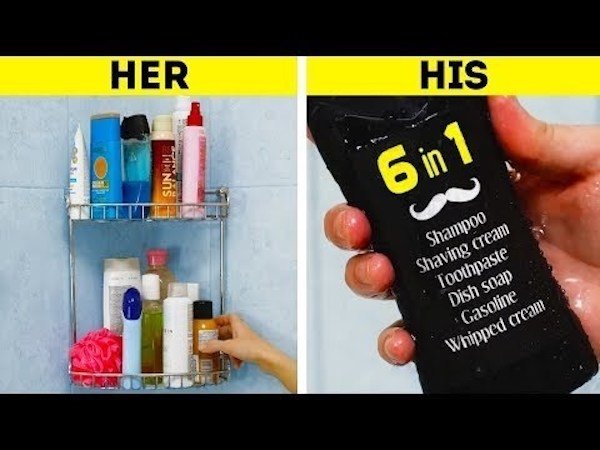 36 funny differences between men and women.