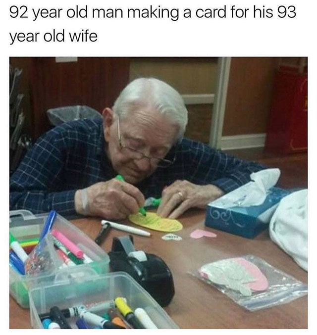 92 year old man making a card - 92 year old man making a card for his 93 year old wife